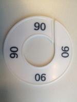 Maatring 9cm wit/zwart 90