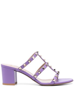 Valentino Garavani mules à ornements Rockstud - Violet