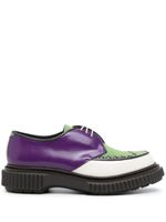 Adieu Paris x Undercover derbies Type 195 à design colour block - Vert - thumbnail