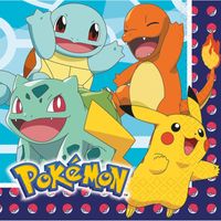 16x Pokemon themafeest servetten 33 x 33 cm - thumbnail