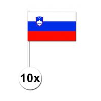 10 zwaaivlaggetjes Slovenie 12 x 24 cm - thumbnail