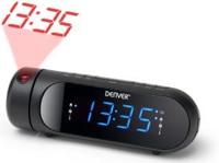 Denver Wekkerradio met projectie LED dual alarm zwart + USB poort - 8140230