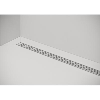 Easy Drain Compact FF afvoergoot enkele plaat met zijuitloop 6x80cm 50mm RVS edcomff800-50