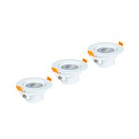 Xavax Led-inbouwspot Set Van 3 7W 450lm Lichtkleur: Warm Wit Fitting: Wit