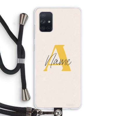 Amber Script: Samsung Galaxy A71 Transparant Hoesje met koord