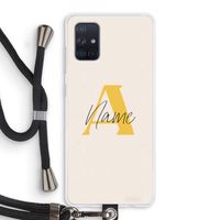 Amber Script: Samsung Galaxy A71 Transparant Hoesje met koord