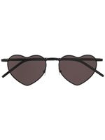 Saint Laurent Eyewear lunettes de soleil à monture cœur - Noir