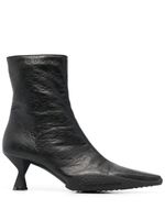 Marine Serre bottines en cuir - Noir