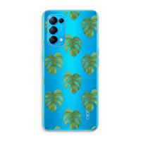 Monstera leaves: Oppo Find X3 Lite Transparant Hoesje - thumbnail