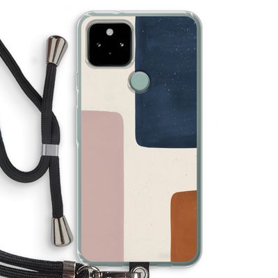Geo #5: Pixel 5 Transparant Hoesje met koord