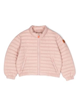 Save The Duck Kids veste matelassée à patch logo - Rose