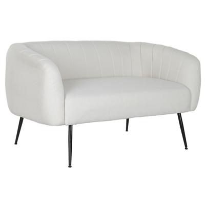 Sofa DKD Home Decor Zwart Greige Schuim Hout Metaal Fluweel Scandi 129 x 75 x 73 cm