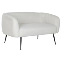 Sofa DKD Home Decor Zwart Greige Schuim Hout Metaal Fluweel Scandi 129 x 75 x 73 cm