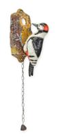 A CAST IRON WOODPECKER DOOR KNOCKER