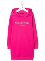 Balmain Kids robe-pull à logo imprimé - Rose - thumbnail