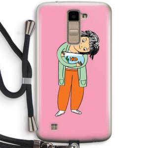 Visknuffel: LG K10 (2016) Transparant Hoesje met koord