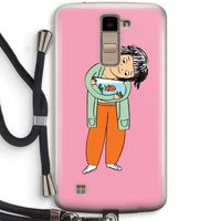 Visknuffel: LG K10 (2016) Transparant Hoesje met koord
