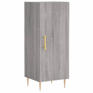 vidaXL Dressoir 34,5x34x90 cm bewerkt hout grijs sonoma eikenkleurig