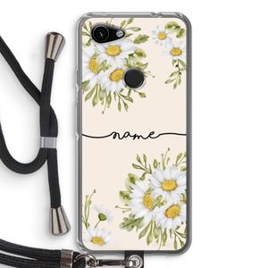 Daisies: Pixel 3a Transparant Hoesje met koord