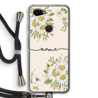 Daisies: Pixel 3a Transparant Hoesje met koord
