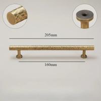 Vintage Handgehamerde Messing Kast- en Ladegrepen - Bronzen Meubelgrepen