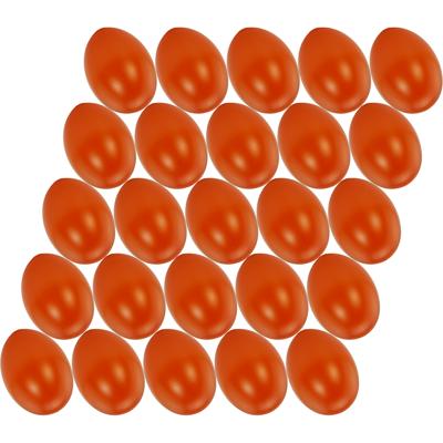 Hobby knutsel eieren - 25x - 6 cm - rood - kunststof - decoratie paaseieren
