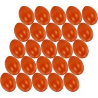 Hobby knutsel eieren - 25x - 6 cm - rood - kunststof - decoratie paaseieren