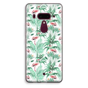 Flamingo bladeren: HTC U12+ Transparant Hoesje