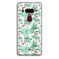 Flamingo bladeren: HTC U12+ Transparant Hoesje