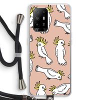 Papegaai: Oppo A94 5G Transparant Hoesje met koord