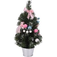 Kunstboom/kunst kerstboom inclusief kerstversiering 40 cm kerstversiering   -