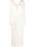 V:PM ATELIER robe longue plissée - Blanc