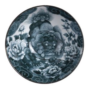 Tokyo Design Studio - Japonism - Lion Peony - Dinerbord - Zwart - 28cm