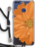 Orange Ellila flower: Huawei P Smart (2018) Transparant Hoesje met koord