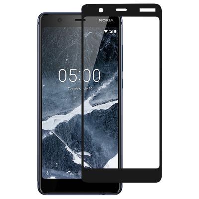 Volledige lijm volledige cover Screen Protector gehard glas film voor Nokia 5 1