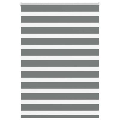 VidaXL Zebra rolgordijn 115x100 cm stofbreedte 110,9 cm donkergrijs