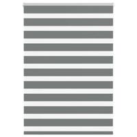 VidaXL Zebra rolgordijn 115x100 cm stofbreedte 110,9 cm donkergrijs