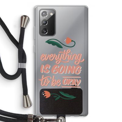 Optimistic flower girl: Samsung Galaxy Note 20 / Note 20 5G Transparant Hoesje met koord