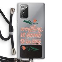 Optimistic flower girl: Samsung Galaxy Note 20 / Note 20 5G Transparant Hoesje met koord