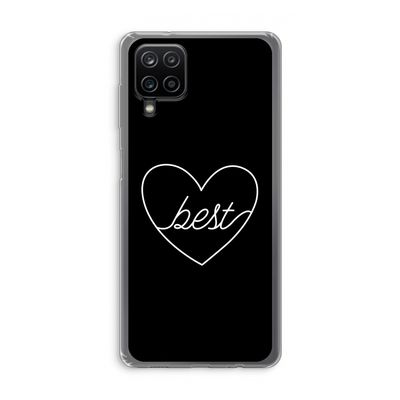 Best heart black: Samsung Galaxy A12 Transparant Hoesje
