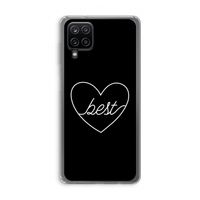 Best heart black: Samsung Galaxy A12 Transparant Hoesje