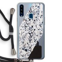 Gespikkelde marmer: Samsung Galaxy A20s Transparant Hoesje met koord