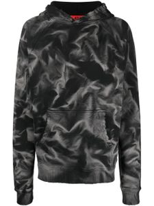 424 Hoodie met tie-dye print - Zwart