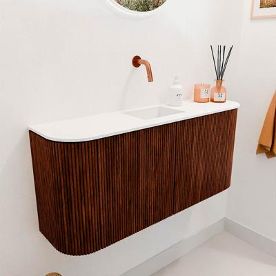 Toiletmeubel Mondiaz Joya | 93.2 cm | Meubelkleur Ruby | Faye wastafel Talc Midden | Zonder kraangat(en) Toiletmeubel Mondiaz Joya | 93.2 cm | Meubelkleur Ruby | Faye wastafel Talc Midden | Zonder kraangat(en)