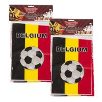 Vlaggenlijn voetbal - 2x - Belgi? - multi - 10 m- voetbalfeest decoratie