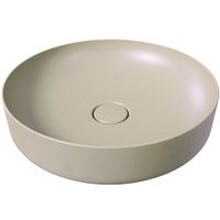 Salenzi Form ronde opbouw waskom met clickwaste mat taupe 45cm