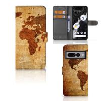 Google Pixel 7 Pro | Flip Cover | Wereldkaart