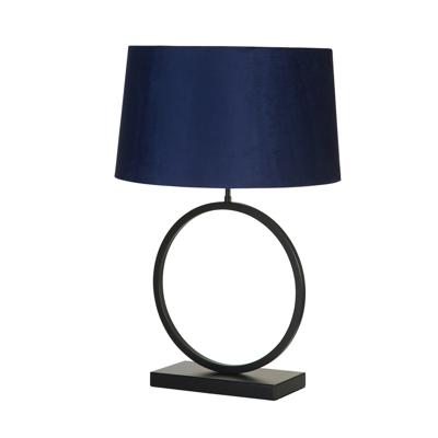 Searchlight TafellampElegant zwart met blauwe kap - EU93101AZ