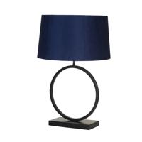 Searchlight TafellampElegant zwart met blauwe kap - EU93101AZ