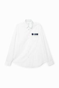 Basic 100% katoenen shirt - WHITE - S